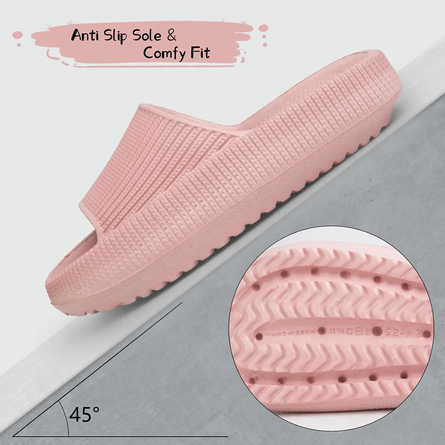Cloud Slides for Kids, Non-Slip Slipper, Quick Drying Sandals for Boys and Girls, Home Shower Bathroom Beach Shoes for Toddler
