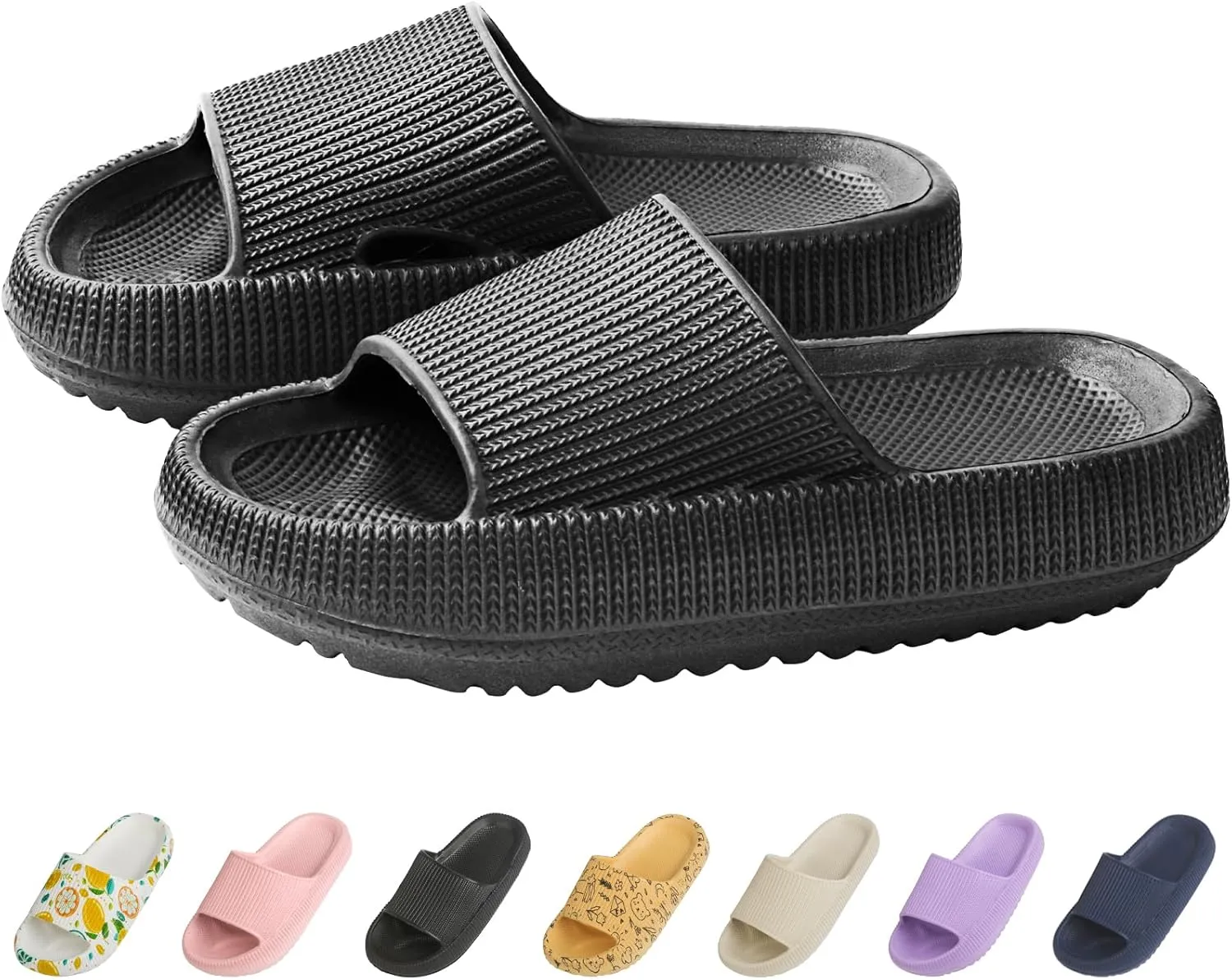 Cloud Slides for Kids, Non-Slip Slipper, Quick Drying Sandals for Boys and Girls, Home Shower Bathroom Beach Shoes for Toddler