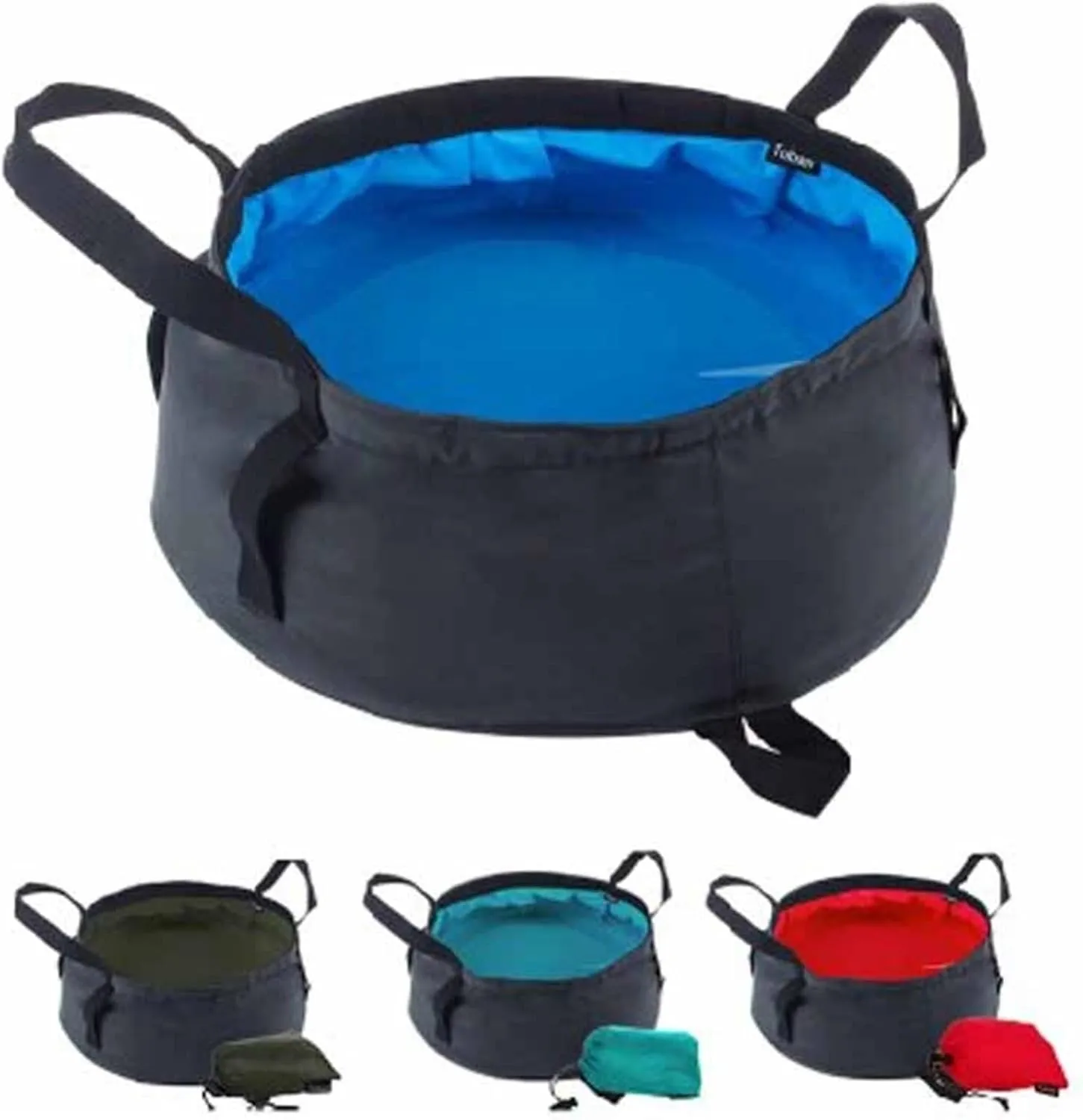 Collapsible wash Basin Wash Basin Camping Basin Outdoor Camping Bucket(Blue)