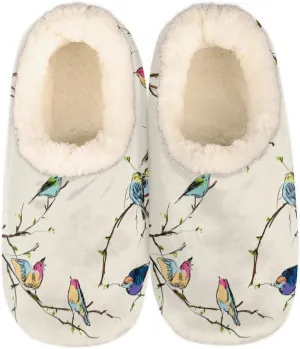 Colorful Bird Home Slippers Women Men, Fluffy Slippers, Warm Fleece Lined Shoes Cozy Plush Non-Slip House Slippers for Indoor and Outdoor,XXL