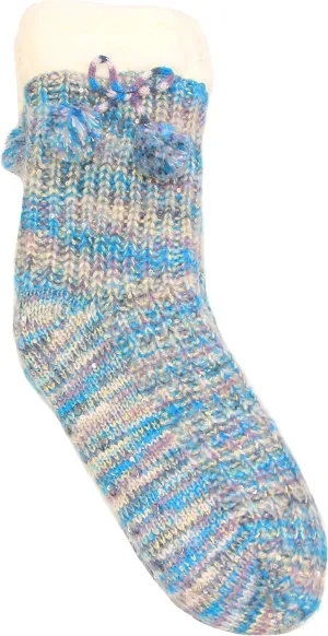 Columbia Unisex Slipper Socks, Fjord Blue, 1 Pair, Small/Medium