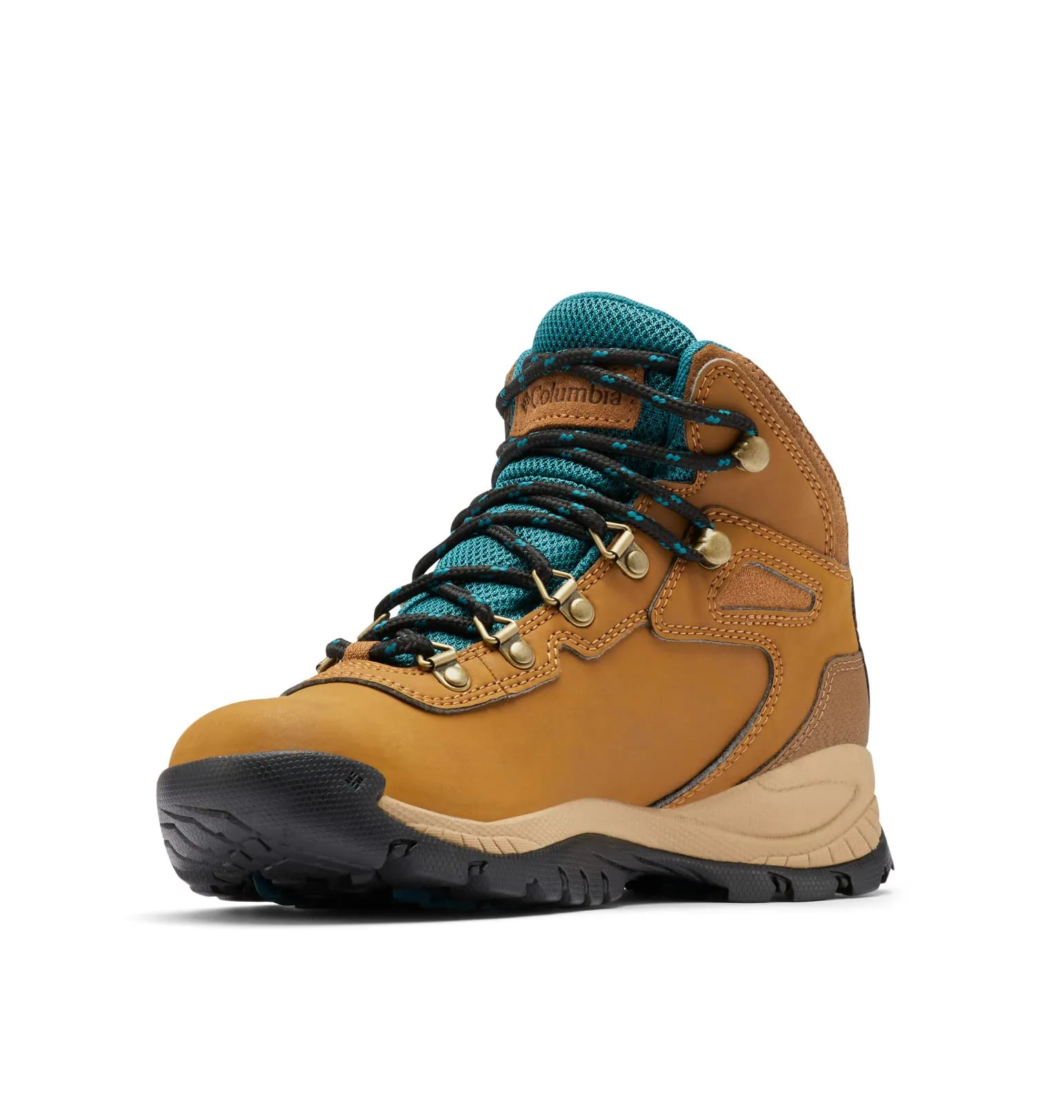 Columbia Womens Newton Ridge Lightweight Waterproof Hiking Boot, Elk/River Blue, 9.5 Wide