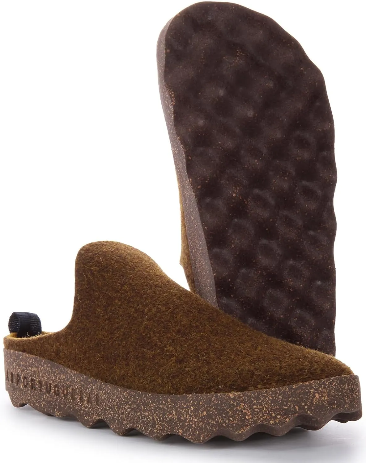 Come L Women's Chunky Rubber Cork Sole Slip On Slippers
