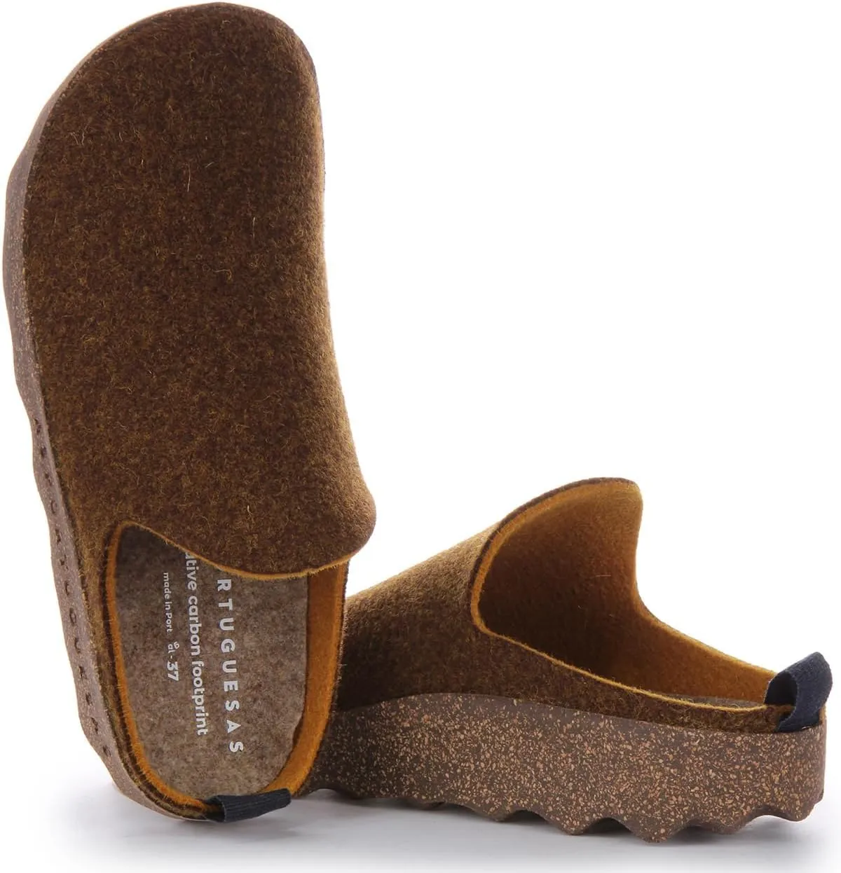 Come L Women's Chunky Rubber Cork Sole Slip On Slippers