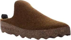 Come L Women's Chunky Rubber Cork Sole Slip On Slippers