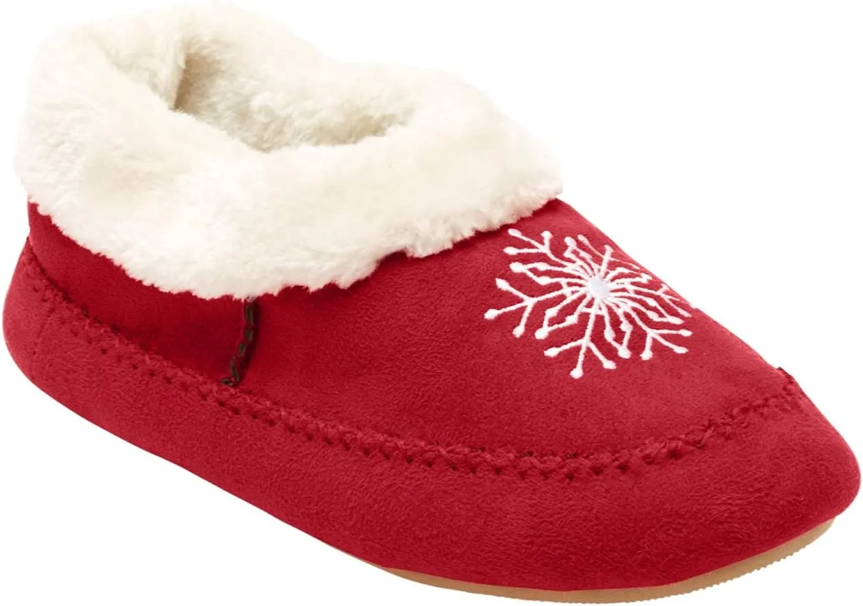 Comfortview Women's Wide Width The Snowflake Slipper Slippers
