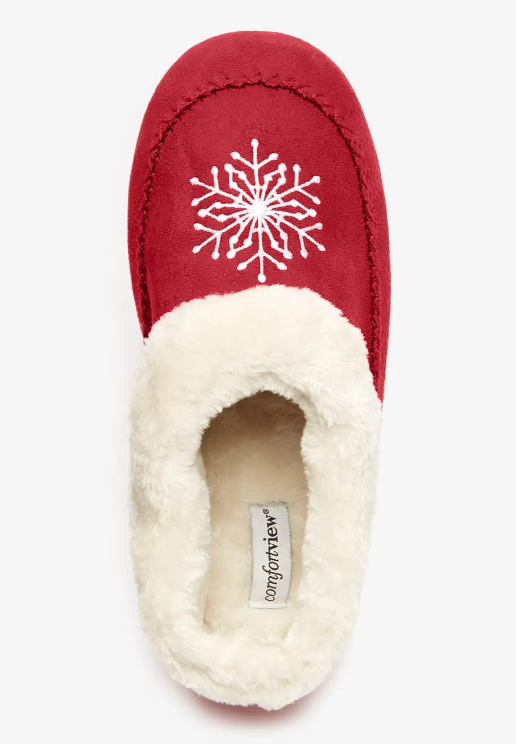 Comfortview Women's Wide Width The Snowflake Slipper Slippers