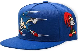Concept One Men's Sonic The Hedgehog Cap, Embroidered Logo Baseball Hat with Flat Brim, Adjustable