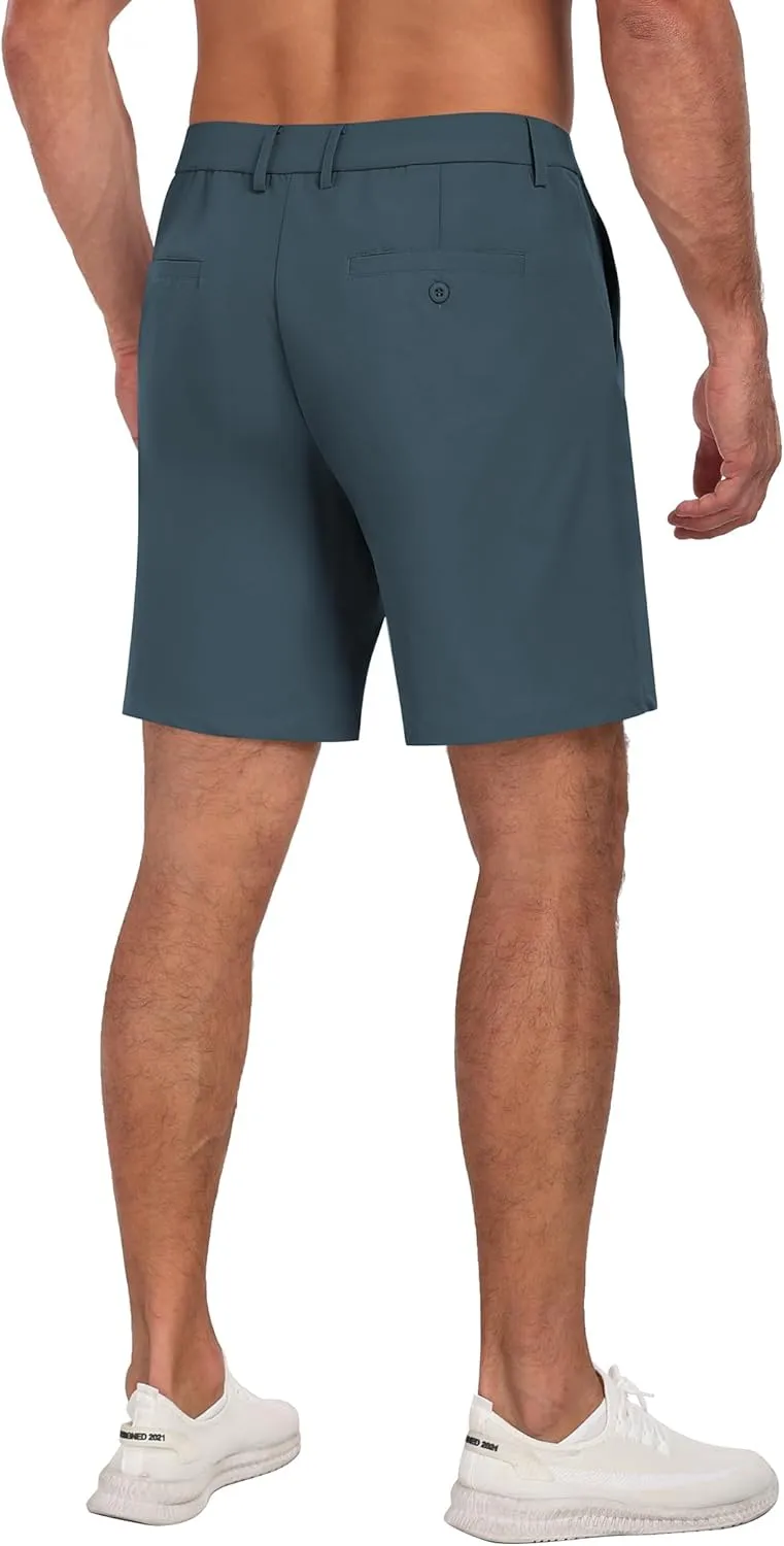 COOFANDY Mens Golf Dress Shorts Lightweight 7" Hiking Shorts Casual Summer Shorts with Pockets