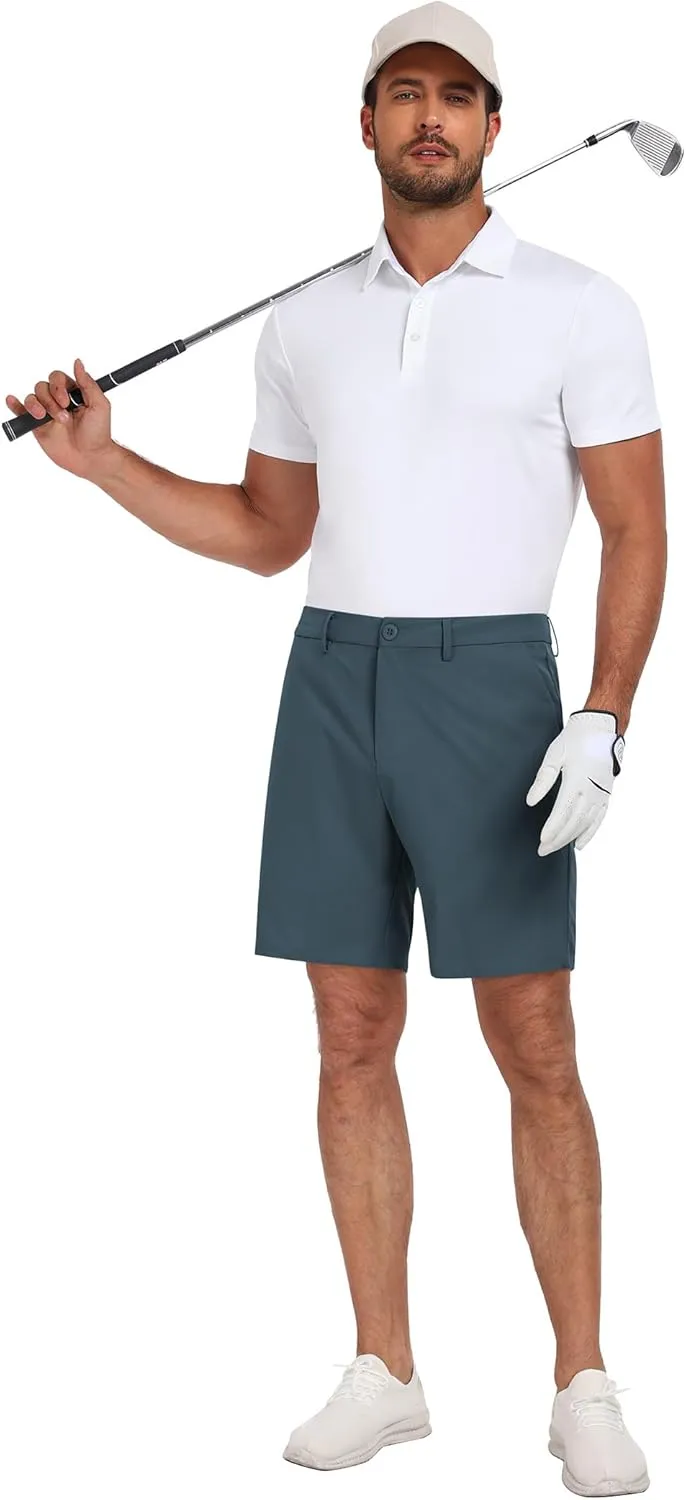 COOFANDY Mens Golf Dress Shorts Lightweight 7" Hiking Shorts Casual Summer Shorts with Pockets