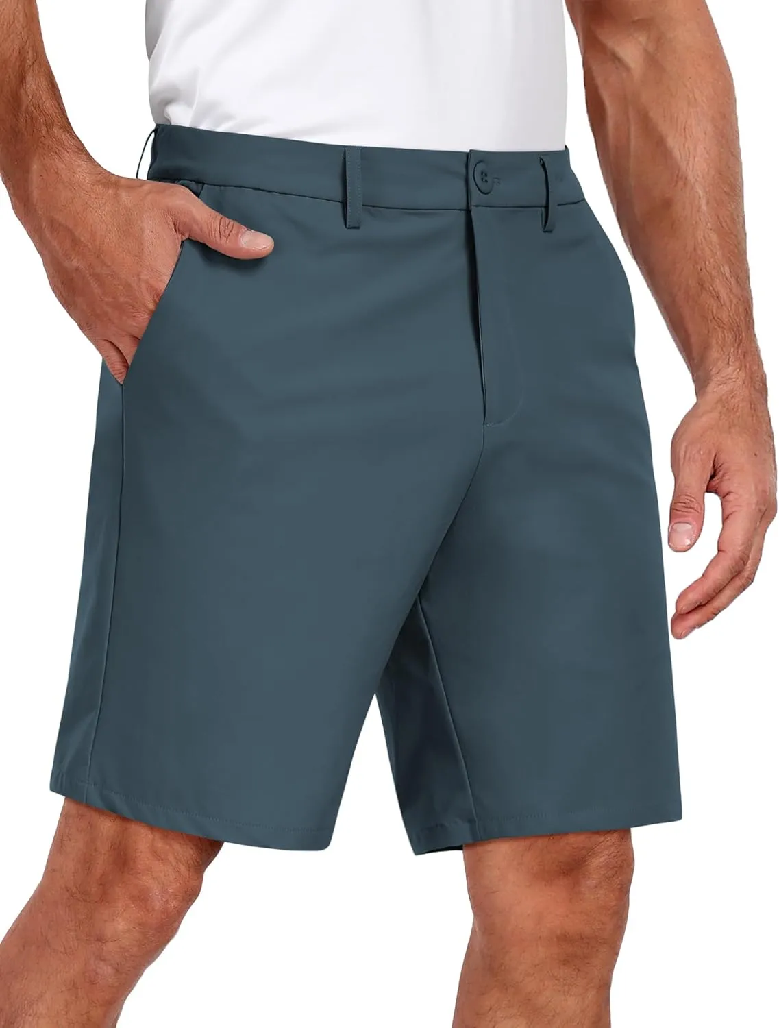 COOFANDY Mens Golf Dress Shorts Lightweight 7" Hiking Shorts Casual Summer Shorts with Pockets