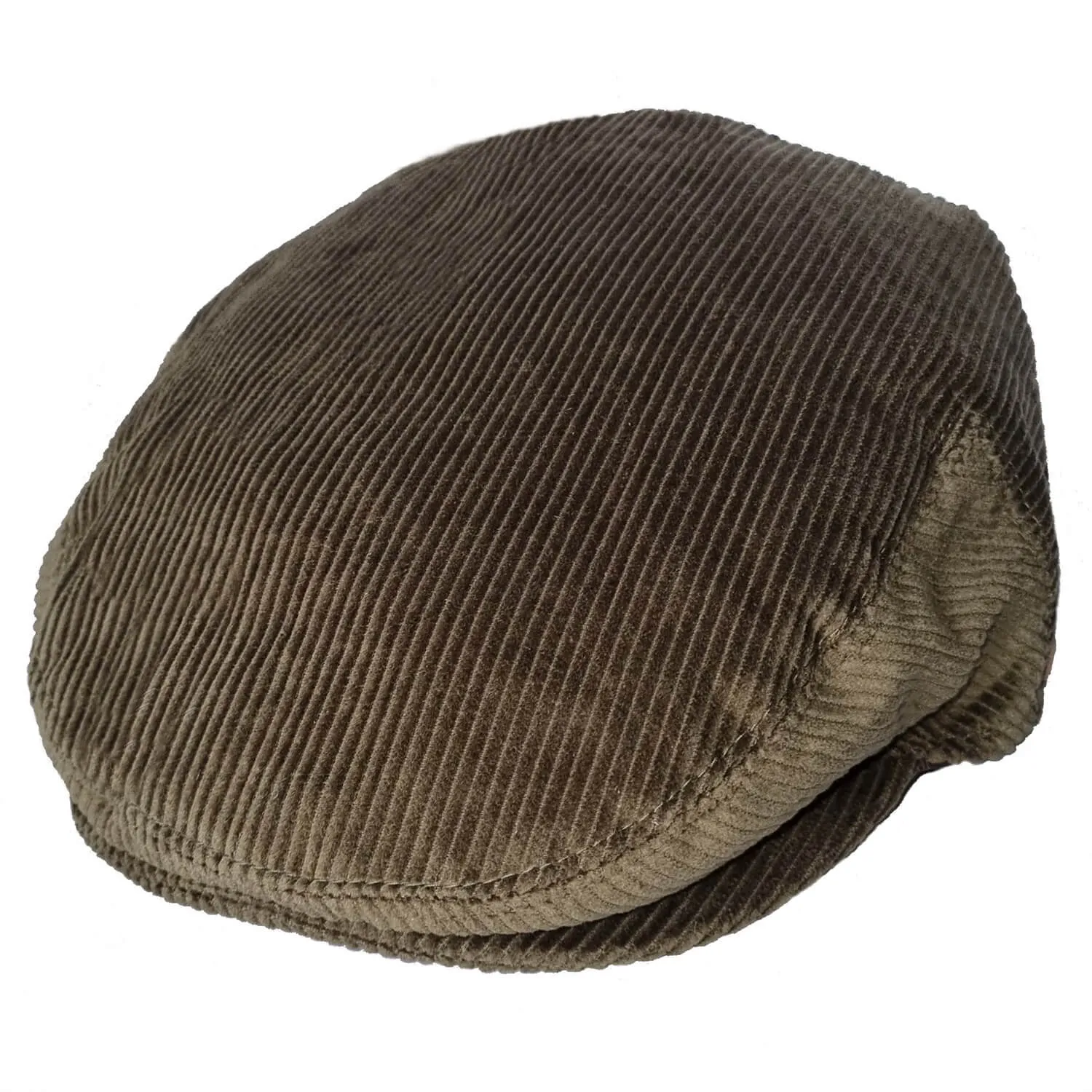 Corduroy Flat Cap In Olive Green - Major