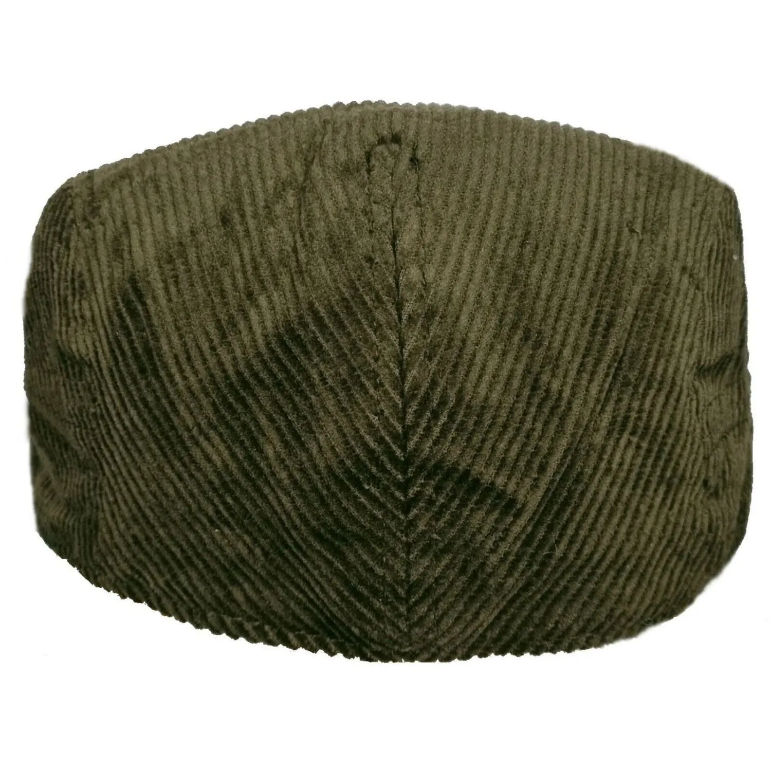 Corduroy Flat Cap In Olive Green - Major