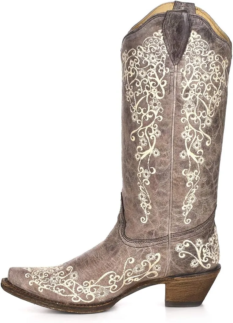 Corral Boots Women's Floral Embroidery Cowboy Boot