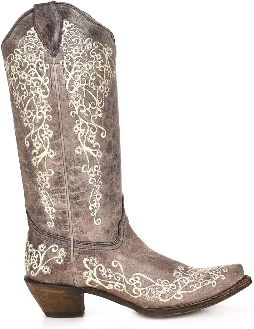 Corral Boots Women's Floral Embroidery Cowboy Boot