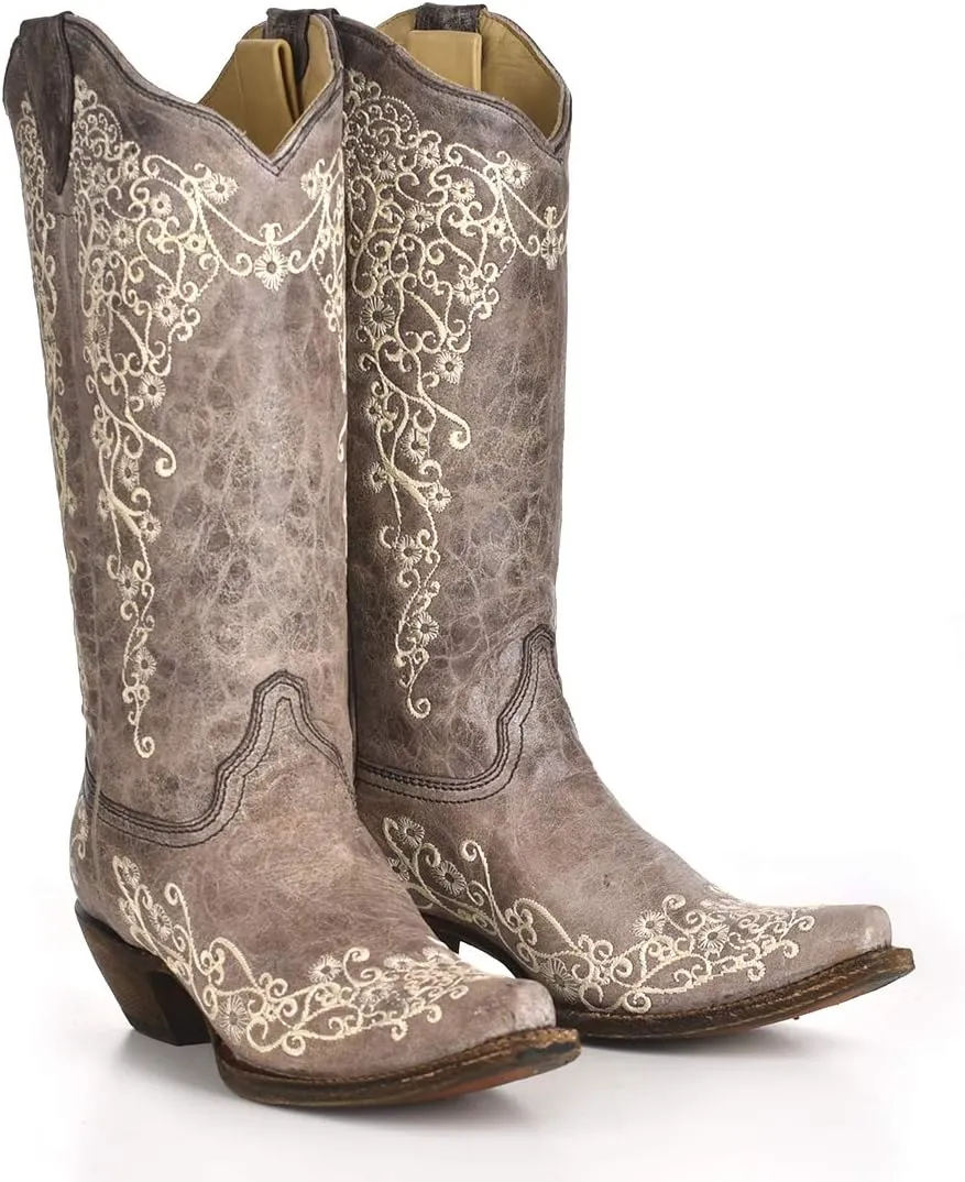 Corral Boots Women's Floral Embroidery Cowboy Boot