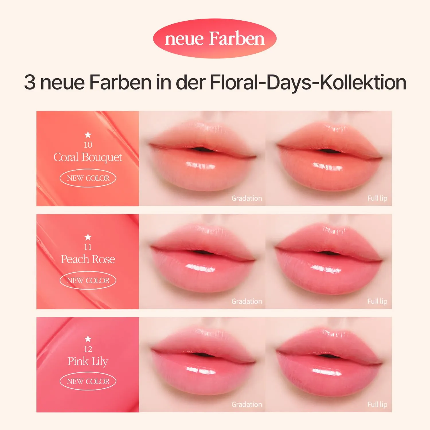 COSNORI Flow Wave Lip Tint - Vegan Glassy Lip Gloss, Lightweight & Long-lasting, Plant-derived Oil Moisturizer, K-Beauty (03 GLARE)