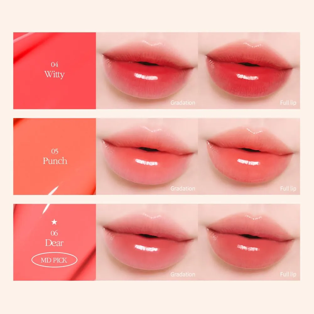 COSNORI Flow Wave Lip Tint - Vegan Glassy Lip Gloss, Lightweight & Long-lasting, Plant-derived Oil Moisturizer, K-Beauty (03 GLARE)