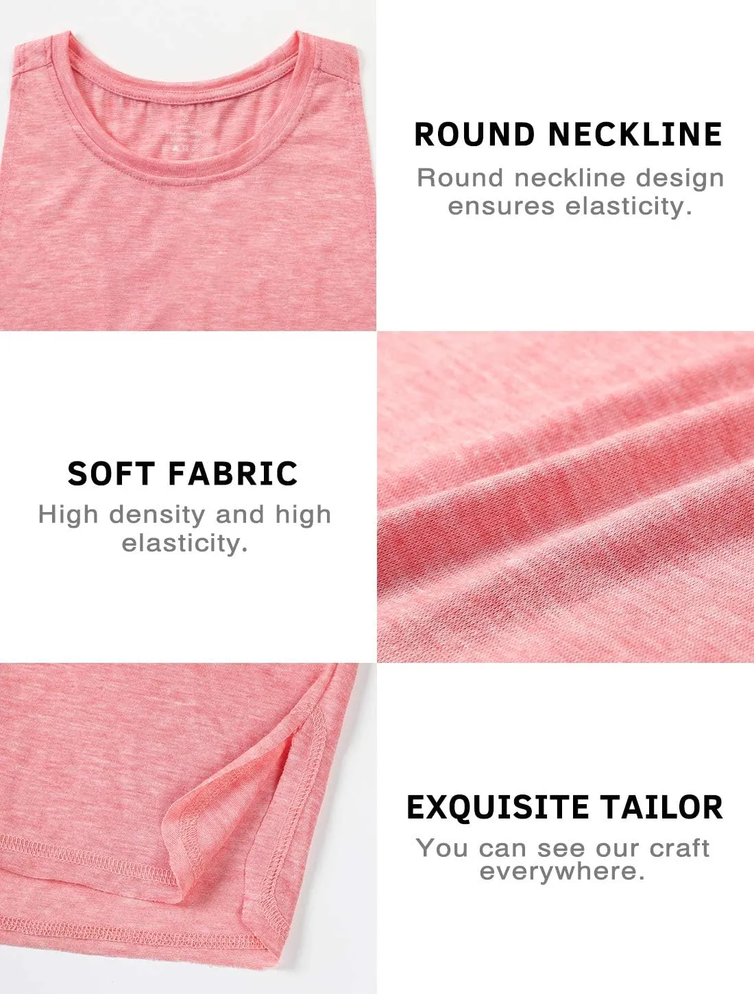 Cosy Pyro Workout Tank Tops for Women Lightweight Running Tanks Basic Gym Tops Sleeveless Athletic Yoga Shirts-4 Pack