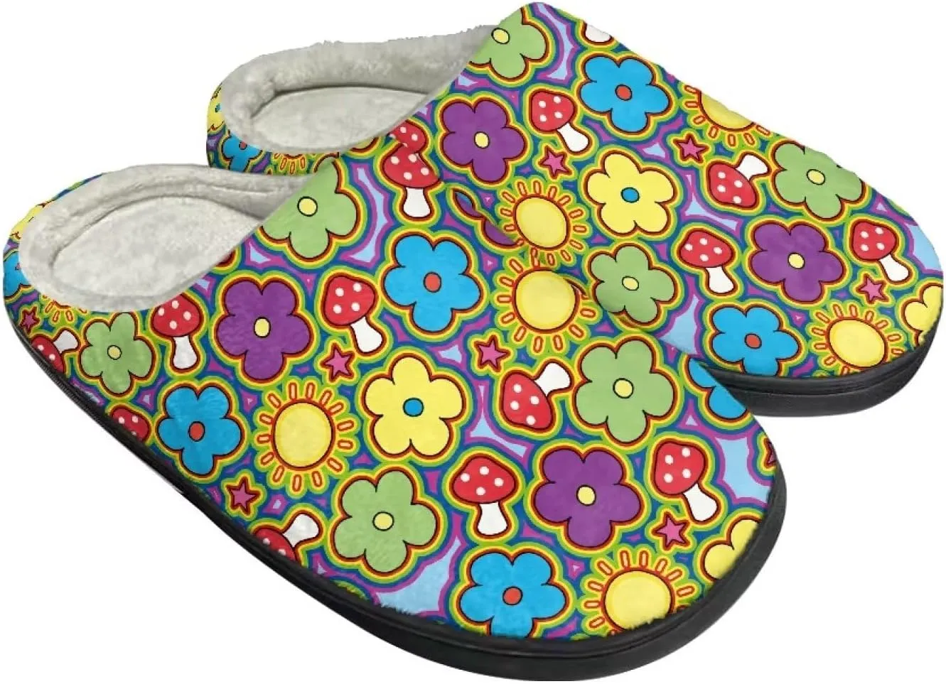 Cotton Slippers for Woman Cotton Slippers Washable Fuzzy Slippers Indoor Slip On Shoes Bedroom Slippers