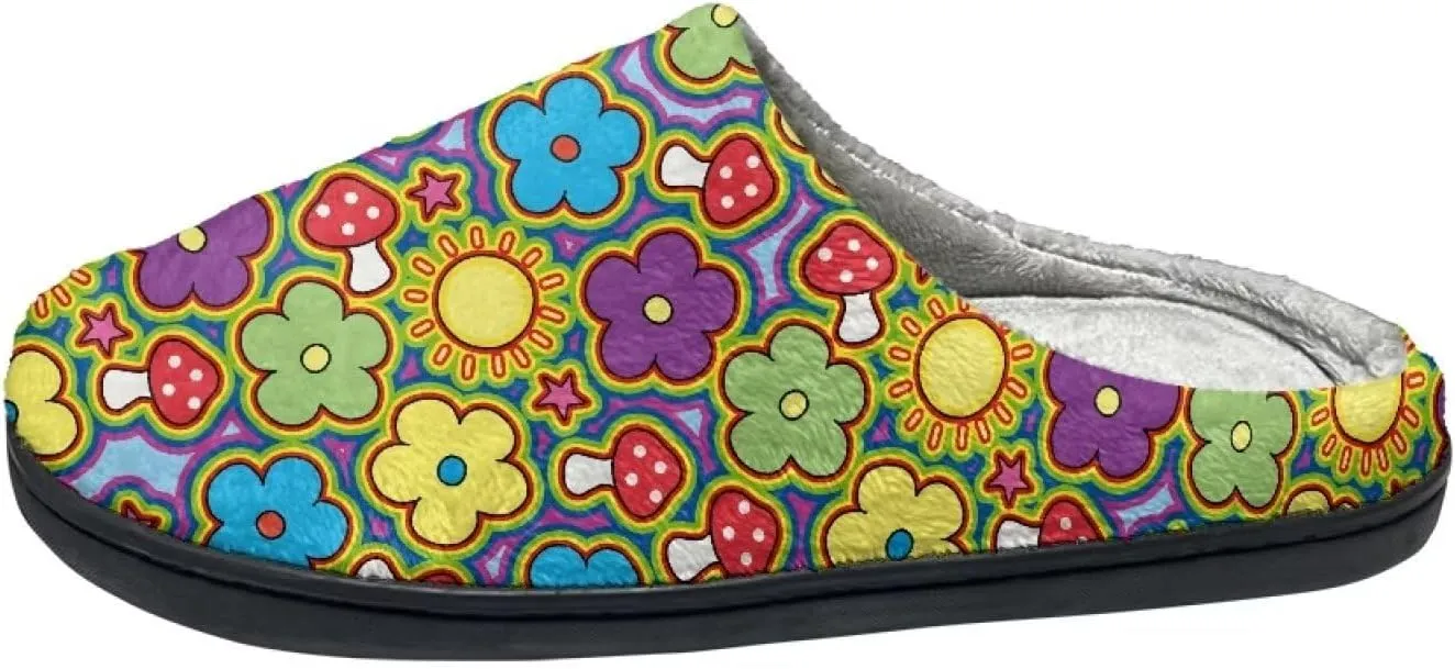 Cotton Slippers for Woman Cotton Slippers Washable Fuzzy Slippers Indoor Slip On Shoes Bedroom Slippers
