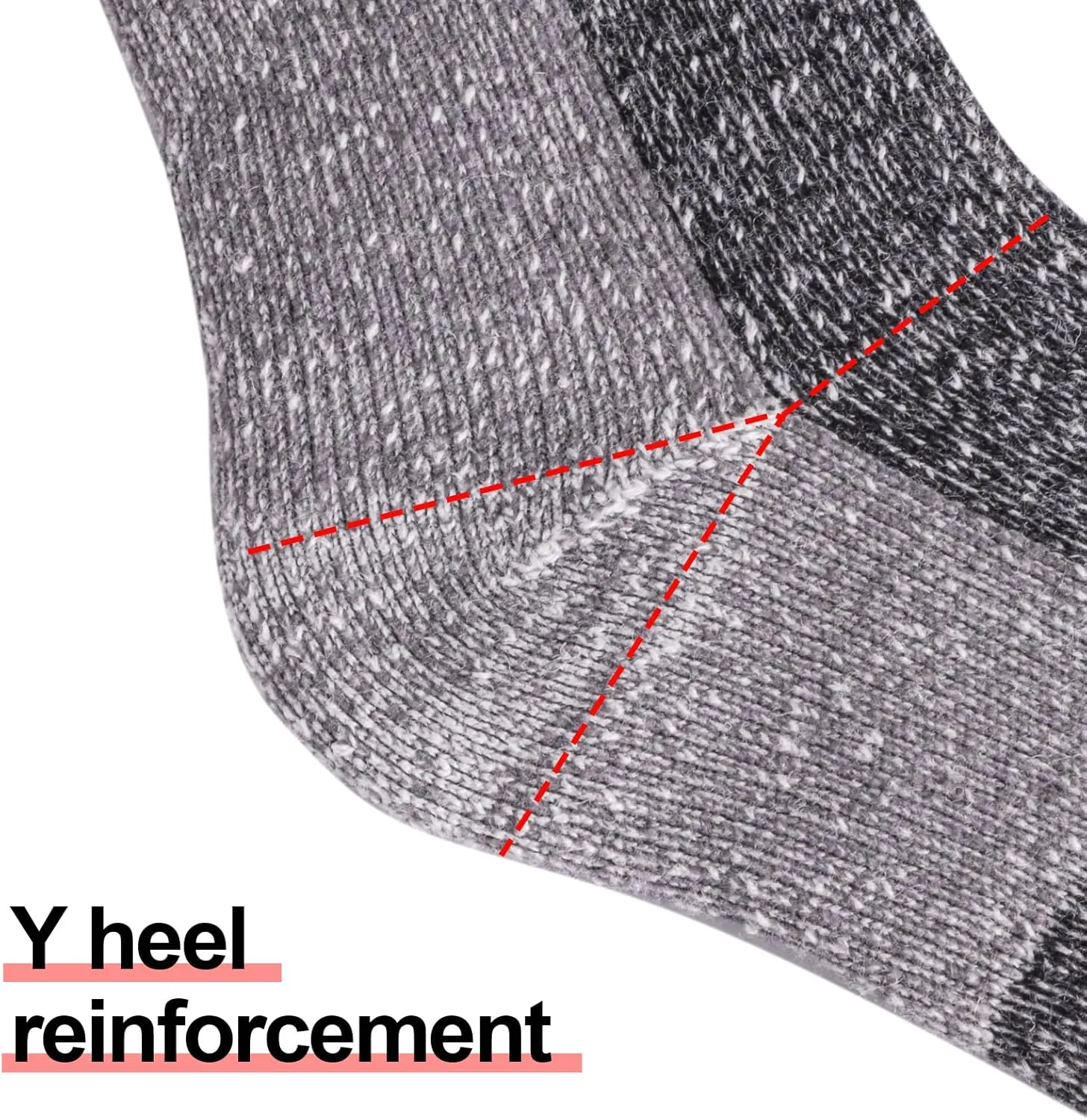 Cozy Wool Cushioned Outdoor Hiking Socks for Women, Moisture Wicking Comfort Everyday Safety Work Boot Socks