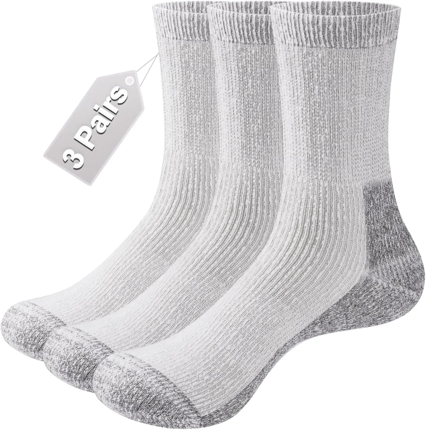 Cozy Wool Cushioned Outdoor Hiking Socks for Women, Moisture Wicking Comfort Everyday Safety Work Boot Socks