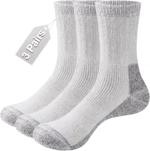 Cozy Wool Cushioned Outdoor Hiking Socks for Women, Moisture Wicking Comfort Everyday Safety Work Boot Socks