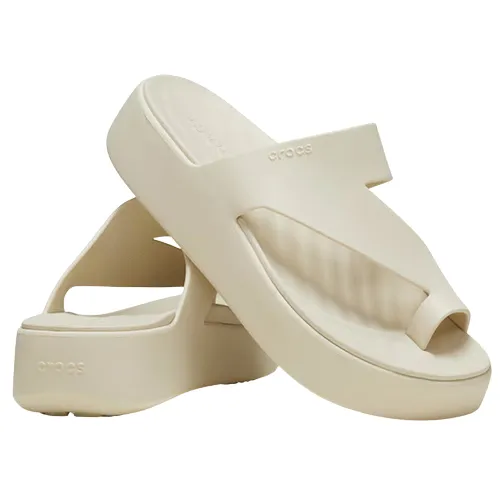 Crocs Ladies Getaway Platform Toe Loop Sandals -210834 - Beige/Sand