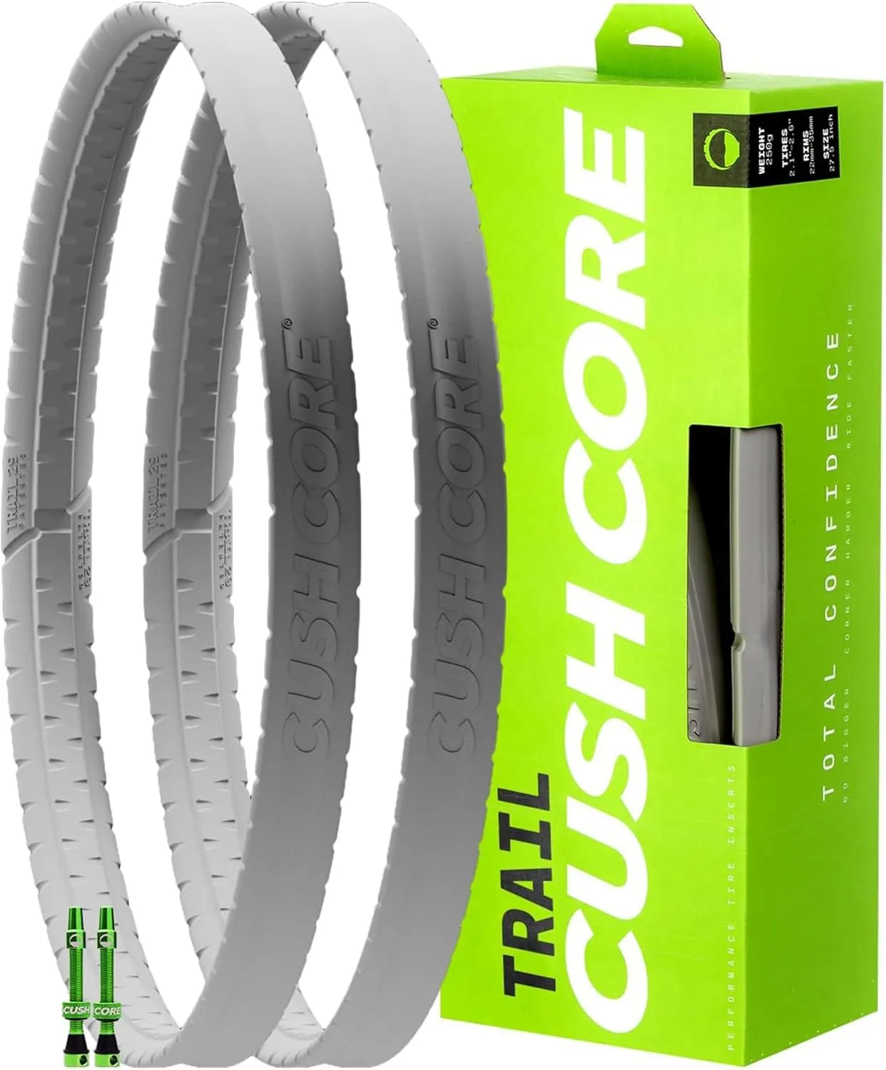 CushCore Trail Set - Bicycle Tire Insert, for All Riders, Designed for Flat Prevention, Lightweight Design, Helps Improve Ride Quality, Fits 2.1"-2.6" Tires