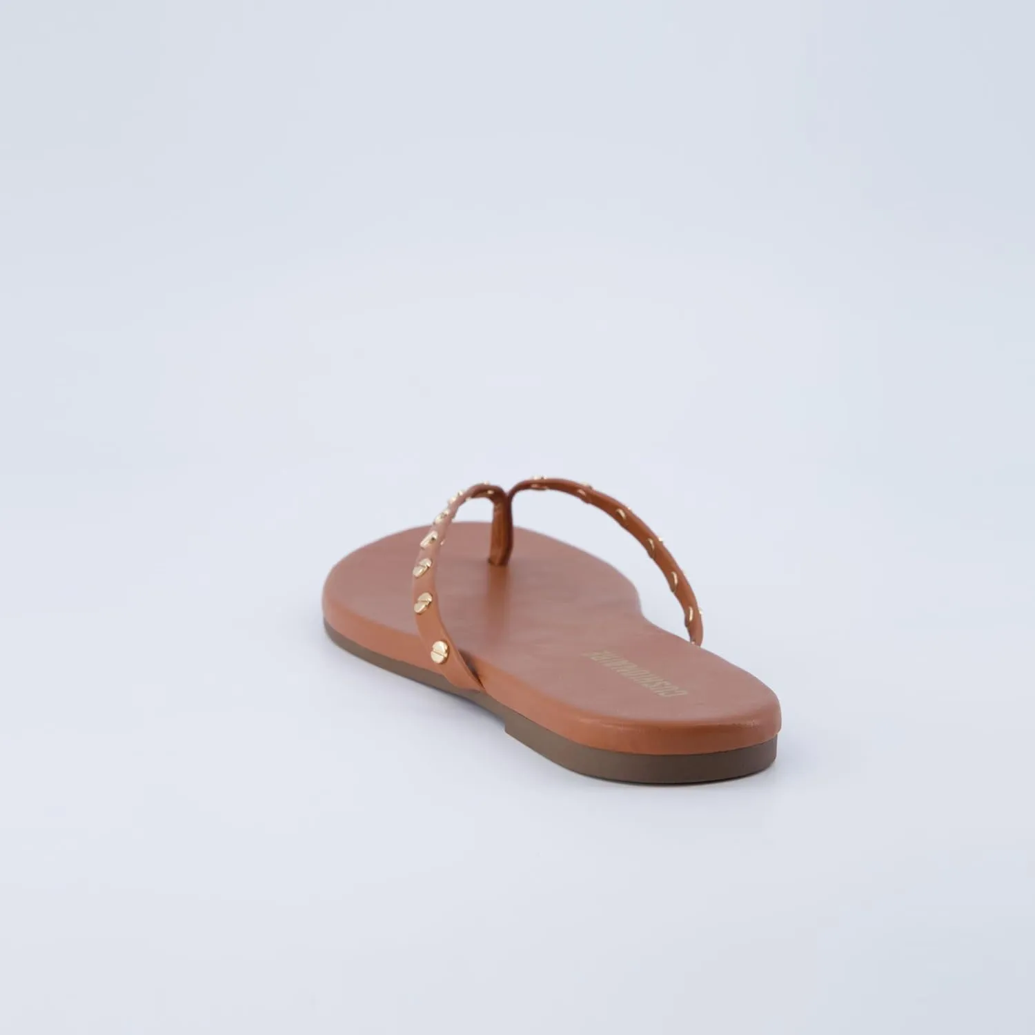 CUSHIONAIRE Confetti Women’s Studded Flip Flop Sandal – Slip-On Thong with Memory Foam & Stylish Rivet Strap