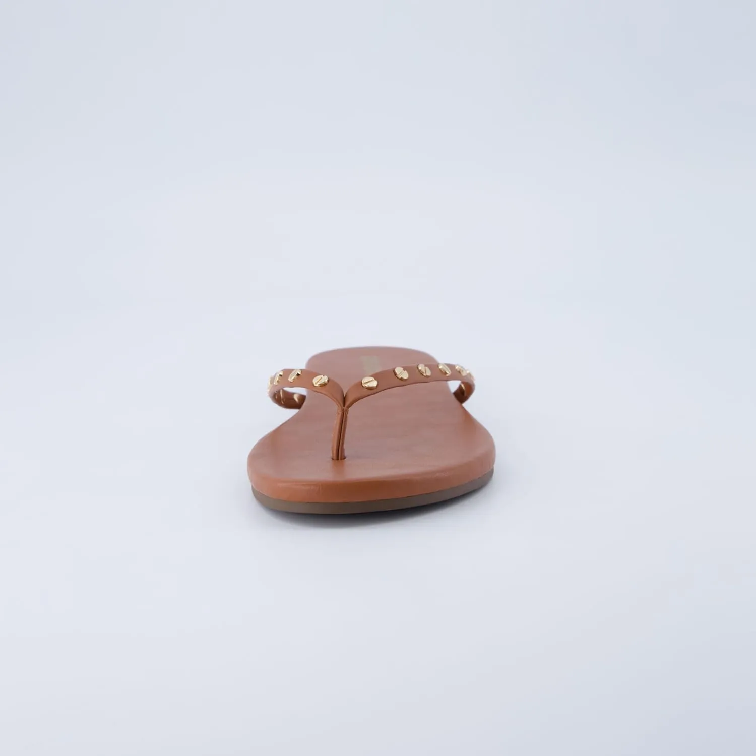 CUSHIONAIRE Confetti Women’s Studded Flip Flop Sandal – Slip-On Thong with Memory Foam & Stylish Rivet Strap