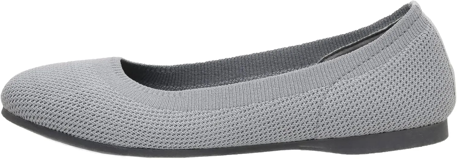 CUSHIONAIRE Women's Tyra Knit Flat with  Memory Foam and Wide Widths Available