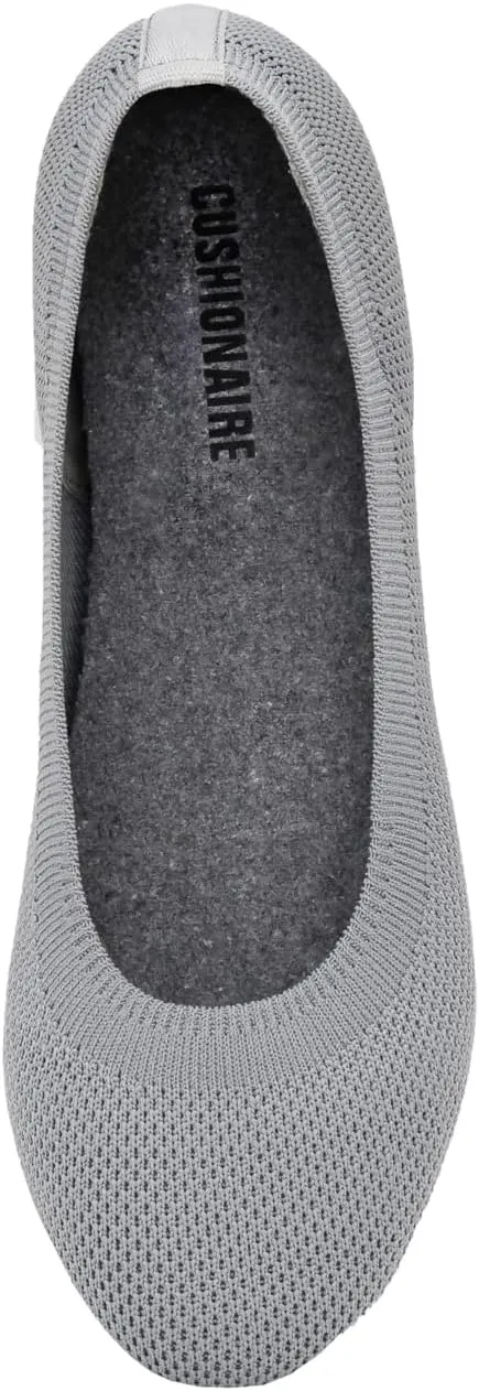 CUSHIONAIRE Women's Tyra Knit Flat with  Memory Foam and Wide Widths Available