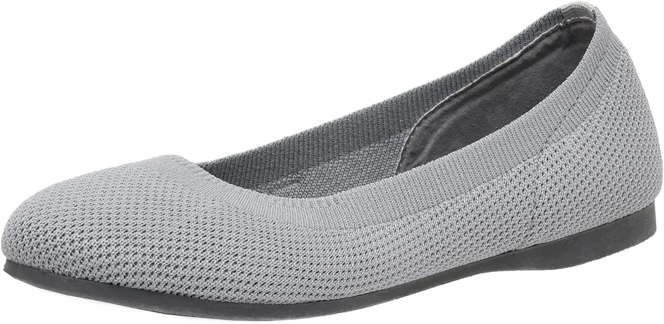 CUSHIONAIRE Women's Tyra Knit Flat with  Memory Foam and Wide Widths Available