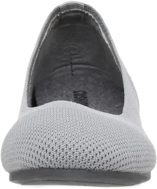 CUSHIONAIRE Women's Tyra Knit Flat with  Memory Foam and Wide Widths Available