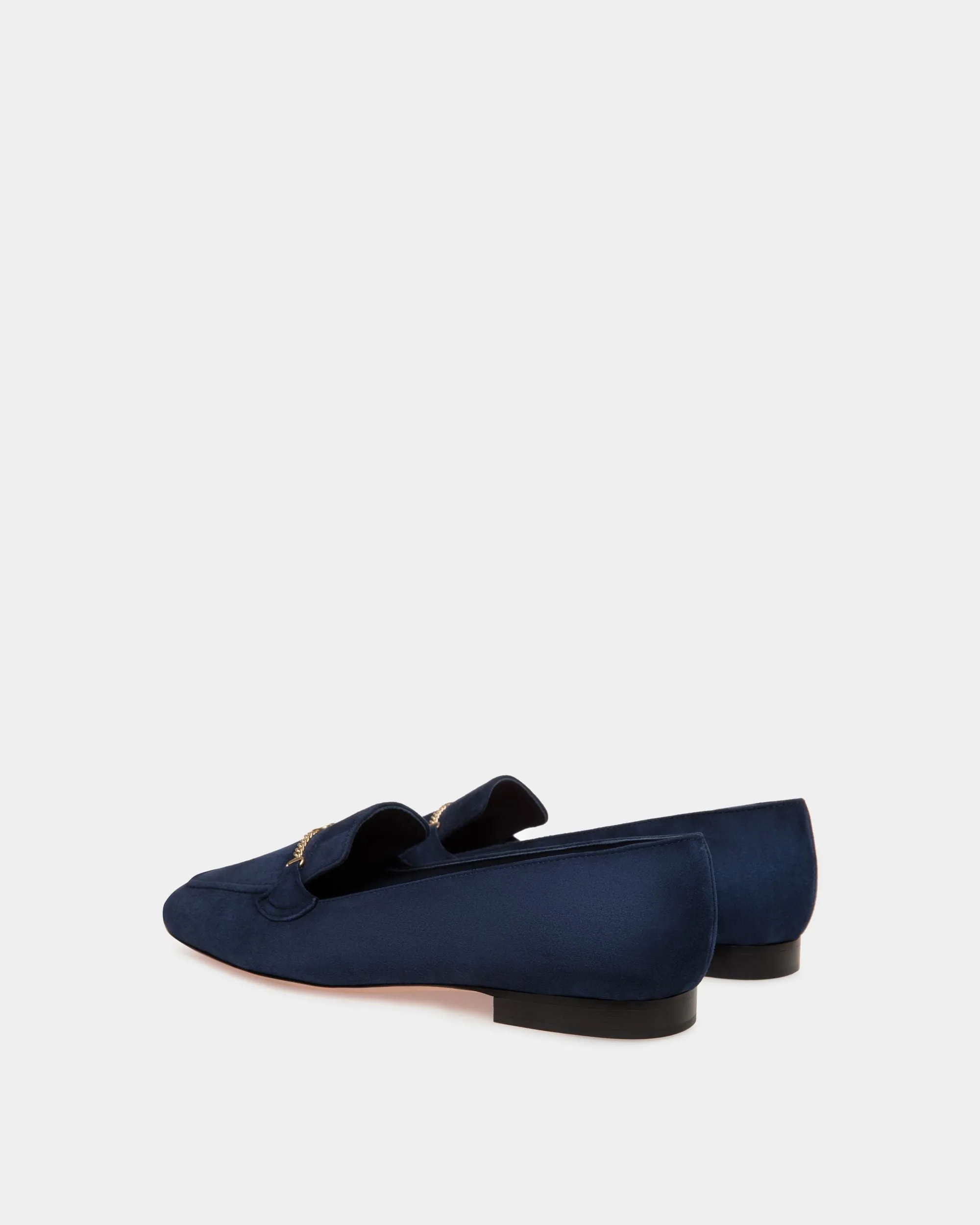 Daily Emblem Loafer in Blue Suede