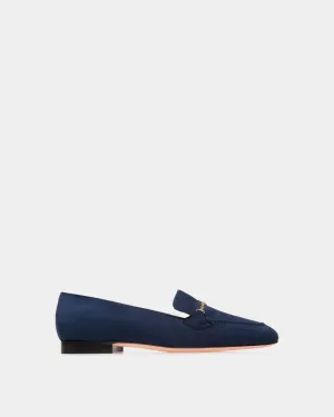 Daily Emblem Loafer in Blue Suede