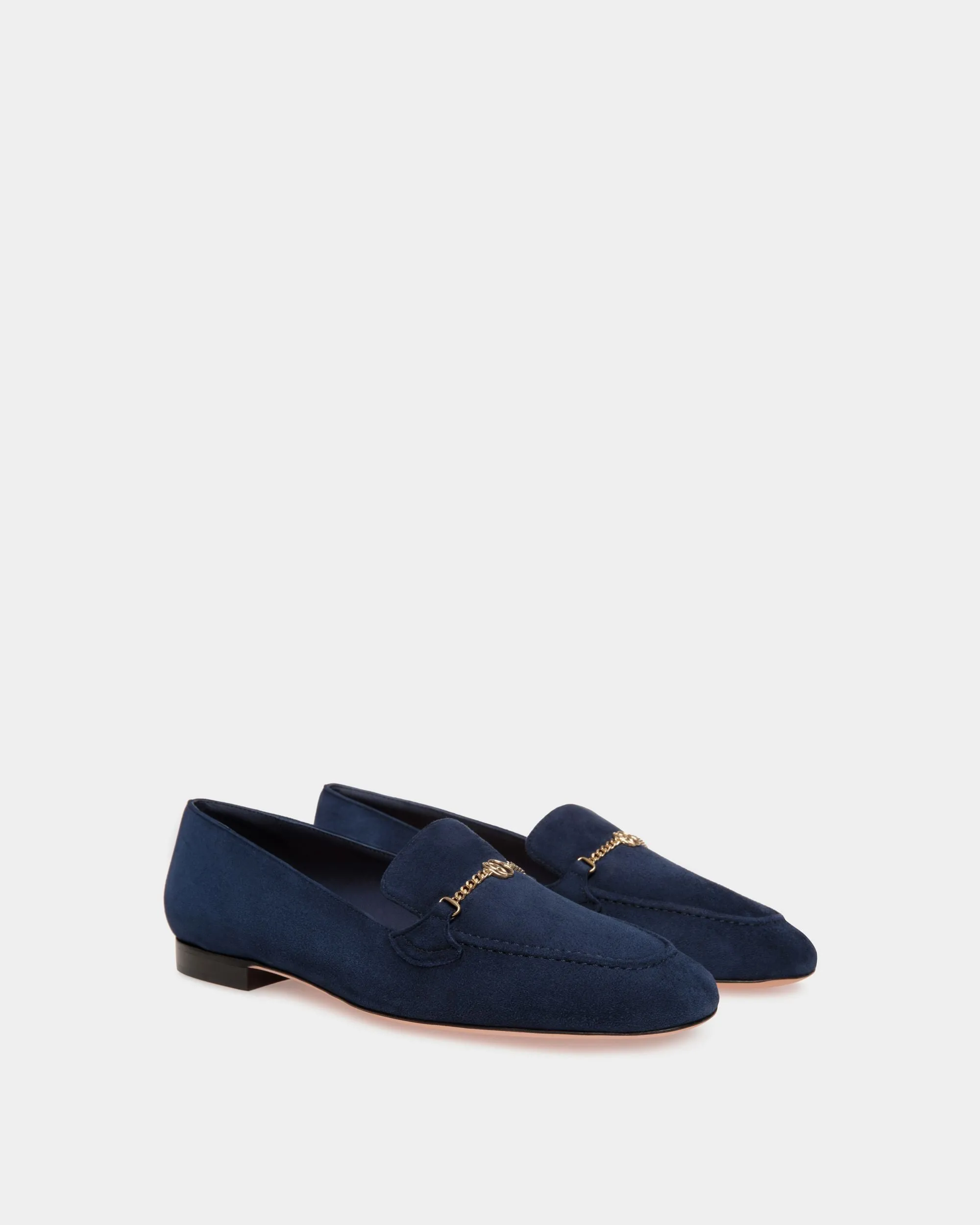 Daily Emblem Loafer in Blue Suede
