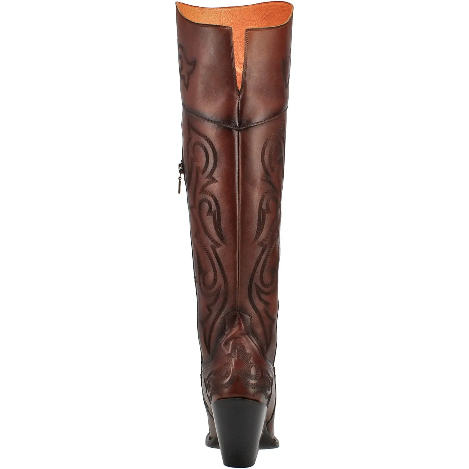 Dan Post Women's Seductress Leather Snip Toe Fashion Boot - Chestnut