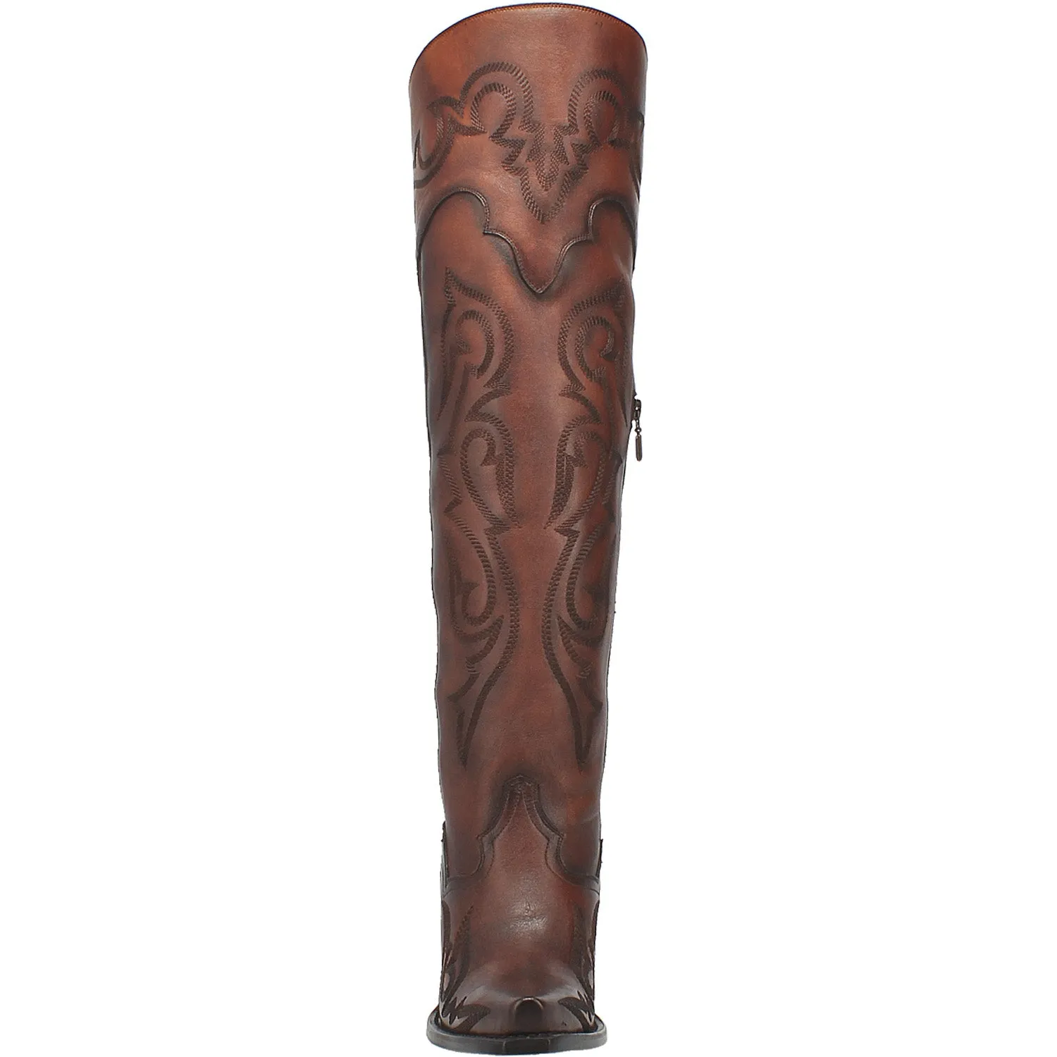 Dan Post Women's Seductress Leather Snip Toe Fashion Boot - Chestnut