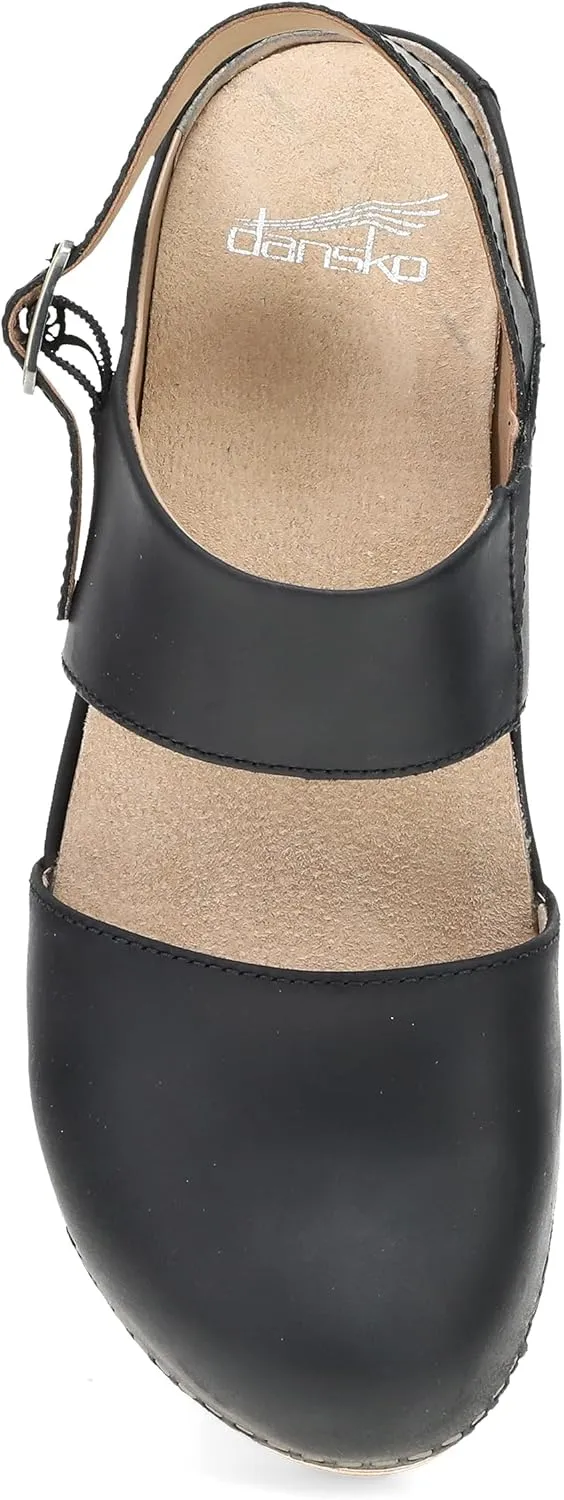 Dansko Lucia Closed-Toe Sandals for Women - Linings from Recycled Materials and Leather for Breathability- Lightweight Rubber Outsole for Long-Lasting Wear