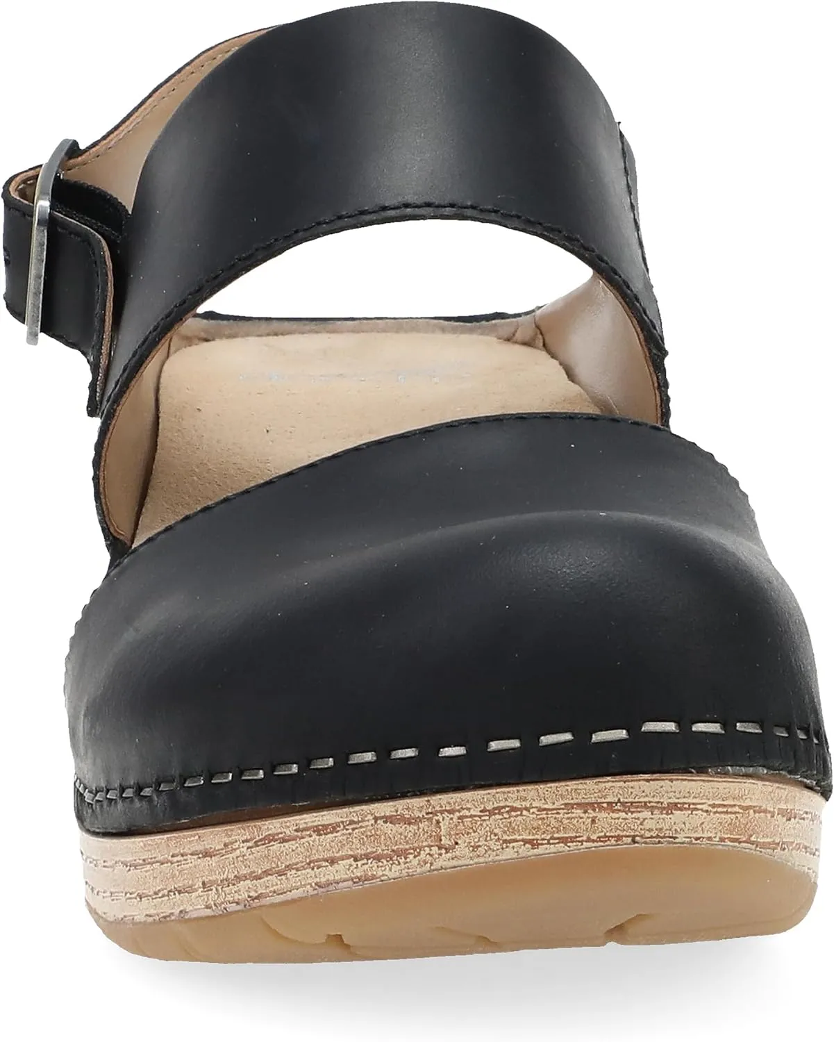 Dansko Lucia Closed-Toe Sandals for Women - Linings from Recycled Materials and Leather for Breathability- Lightweight Rubber Outsole for Long-Lasting Wear