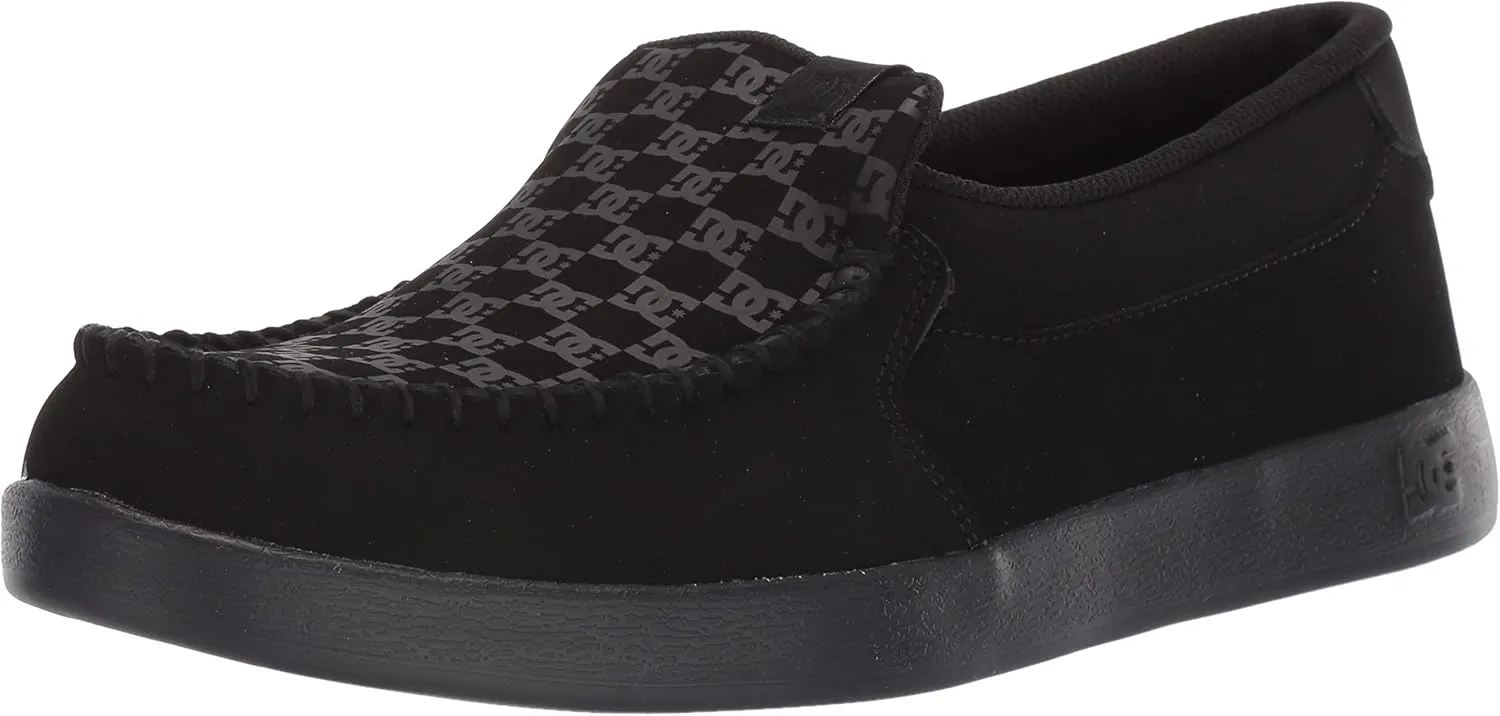 DC Men's Villain 2 Casual Slip On Skate Shoe Slipper, Black, 18