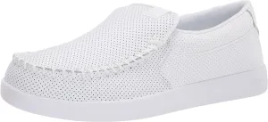 DC Men's Villain 2 Casual Slip On Skate Shoe Slipper, White, 12