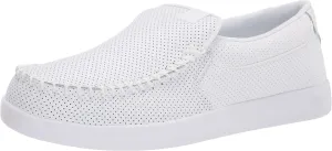 DC Men's Villain 2 Casual Slip On Skate Shoe Slipper, White, 6