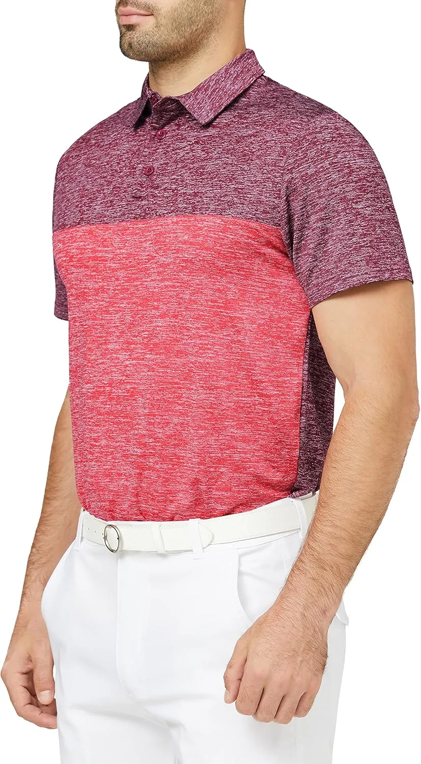 Derminpro Men's Lightweight Golf Polo Shirts Short/Long Sleeve Quick Dry Performance T-Shirts