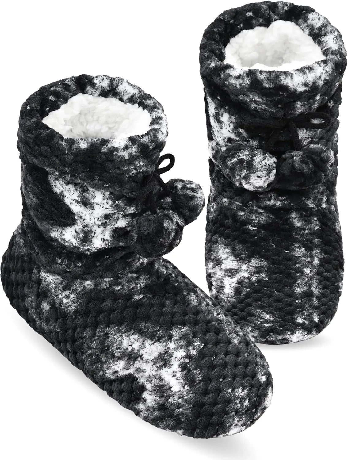 DICUIRD Slipper Socks with Grippers for Women,Winter Cozy&Comfy Boot Slippers for Women