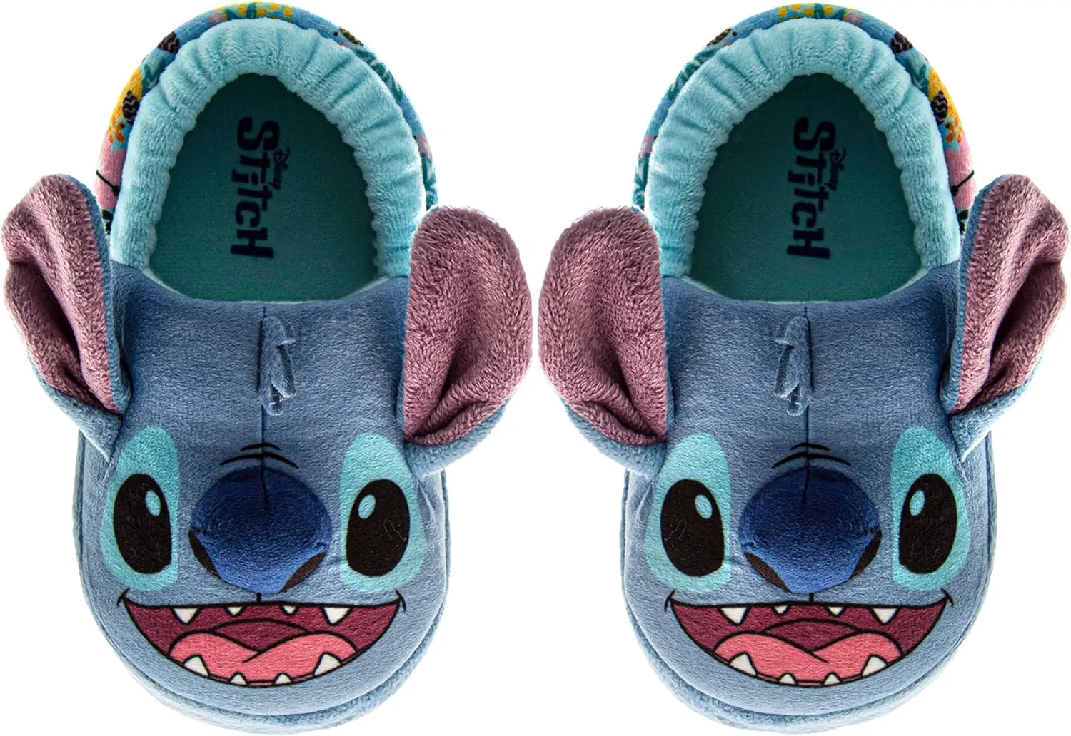 Disney Kids Lilo and Stitch Slippers for Girls - Stitch Plush Warm Soft Aline Comfy Lightweight House Shoes (5-10 toddler / 11-12 little kid)