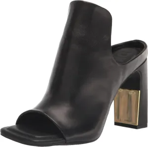 DKNY Women's Peep Toe Heeled Slip-On Bootie Sandal